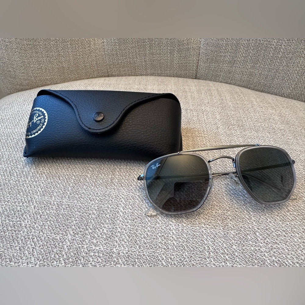Ray-Ban Metallic Gray Aviator Sunglasses